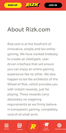rizk casino about