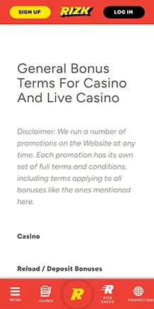 rizk casino bonuses and promotions