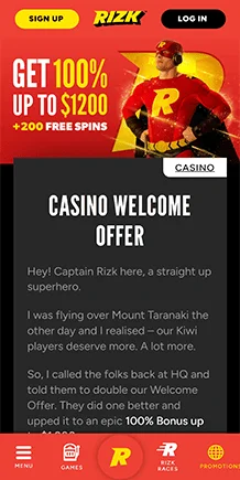 rizk casino welcome bonus